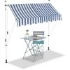 Relaxdays Auvent Rétractable 200 Cm Store Balcon Marquise Soleil Terrasse Hauteur Réglable Sans Perçage, Bleu-blanc 1 Relaxdays Auvent Rétractable 200 Cm Store Balcon Marquise Soleil Terrasse Hauteur Réglable Sans Perçage, Bleu-blanc -Pergola Soldes 31795586 1