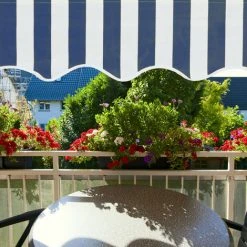 Relaxdays Auvent Rétractable 200 Cm Store Balcon Marquise Soleil Terrasse Hauteur Réglable Sans Perçage, Bleu-blanc 9 Relaxdays Auvent Rétractable 200 Cm Store Balcon Marquise Soleil Terrasse Hauteur Réglable Sans Perçage, Bleu-blanc -Pergola Soldes 31795586 3