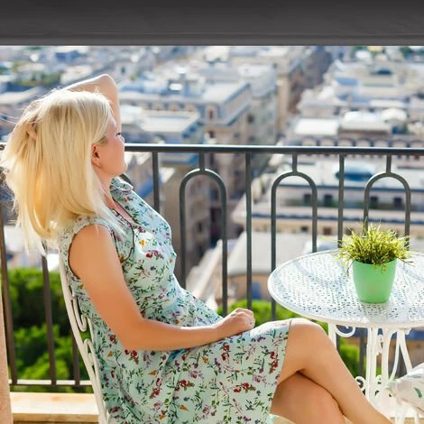 Relaxdays Auvent Rétractable, Occultant, Pour Fenêtres, Protection Contre Rayons UV, Avec Câble Tailles, Anthracite 6 Relaxdays Auvent Rétractable, Occultant, Pour Fenêtres, Protection Contre Rayons UV, Avec Câble Tailles, Anthracite – Image 4