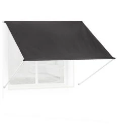 Relaxdays Auvent Rétractable, Occultant, Pour Fenêtres, Protection Contre Rayons UV, Avec Câble Tailles, Anthracite