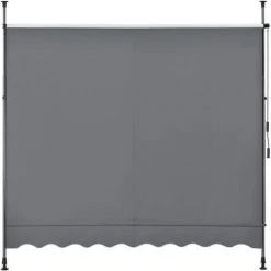 Store Banne Téléscopique Acier Polyester 350 X 120 X 200-300 Cm Gris Ardoise [pro.tec] -Pergola Soldes 31908635 5