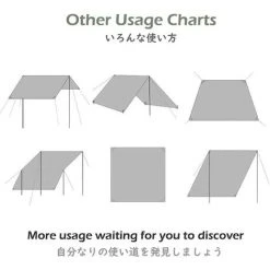 BARES Tarp Ultra Léger Tapis De Sol Bâche De Camping Parasol Couverture Abri Auvent Imperméable Pour Tente Hamac Pique-Nique Randonnée Plage -Pergola Soldes 31974564 5