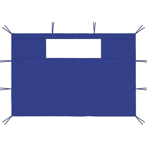 VidaXL Parois Latérales De Belvédère Avec Fenêtres 2 Pcs Bleu - Bleu 4 VidaXL Parois Latérales De Belvédère Avec Fenêtres 2 Pcs Bleu - Bleu – Image 2