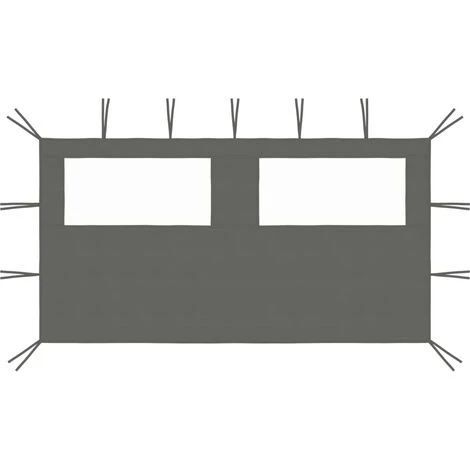 VidaXL Paroi Latérale De Belvédère Avec Fenêtres 4x2 M Anthracite - Anthracite 3 VidaXL Paroi Latérale De Belvédère Avec Fenêtres 4x2 M Anthracite - Anthracite