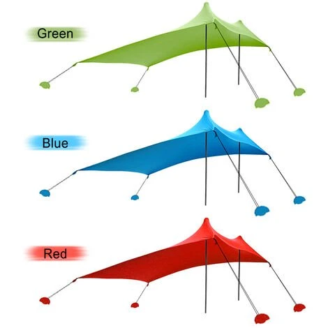 ASUPERMALL Auvent De Tente De Plage Avec Sacs De Sable Pour Le Camping, La Peche, La Randonnee, Le Parc De Plage Arriere, 210 * 170 * 150Cm, Rouge 4 ASUPERMALL Auvent De Tente De Plage Avec Sacs De Sable Pour Le Camping, La Peche, La Randonnee, Le Parc De Plage Arriere, 210 * 170 * 150Cm, Rouge – Image 2