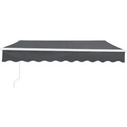 Store Banne Bitonto Avec Manivelle 300 X 250 Cm Gris Foncé [en.casa] -Pergola Soldes 32804681 5