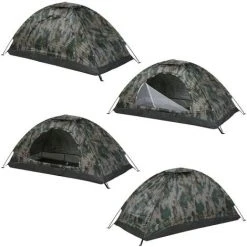 ASUPERMALL Tente De Camping Ultralegere, Tente Portable Monocouche, Anti-Ultraviolets, Camouflage 200 * 100 * 100Cm (Pour 1 Personne) -Pergola Soldes 32923230 4