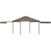 ASUPERMALL Belvedere Et Double Toits Etentus 3x3x2,75 M Taupe 180g/m² -Pergola Soldes 32956419 1