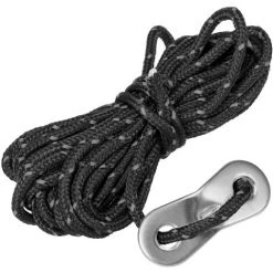 HAPPYSHOPPING Accessoires De Tente D'auvent De Boucle De Corde De Vent De Polyester Noir -Pergola Soldes 33108400 5