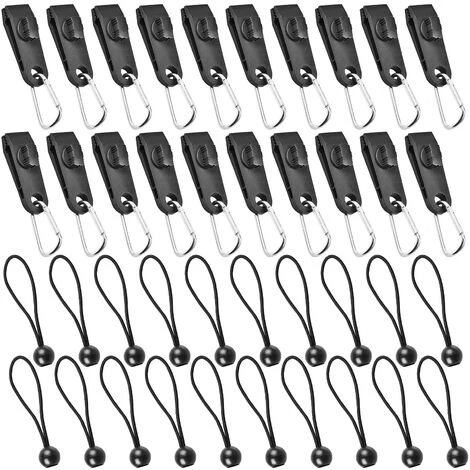 HAPPYSHOPPING Boucle De Clip Coupe-vent Clip En Plastique Fixe De Tente De Construction Rapide, Clip De Tente + Boucle D + Balle Elastique 20 Pieces - Clip De Tente + Boucle D + Balle Elastique 20 Pieces 3 HAPPYSHOPPING Boucle De Clip Coupe-vent Clip En Plastique Fixe De Tente De Construction Rapide, Clip De Tente + Boucle D + Balle Elastique 20 Pieces - Clip De Tente + Boucle D + Balle Elastique 20 Pieces