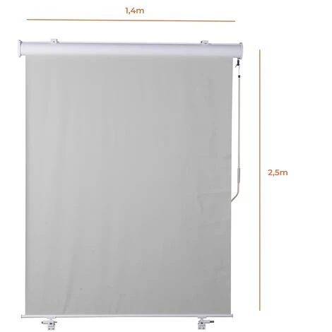 SmartSun Store Vertical 1,4x2,5m Gris Pierre. Auvent Vertical Pour Fenêtre, Balcon, Magasin 4 SmartSun Store Vertical 1,4x2,5m Gris Pierre. Auvent Vertical Pour Fenêtre, Balcon, Magasin – Image 2