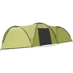 TRUE DEAL Tente Igloo De Camping 650x240x190 Cm 8 Personnes Vert -Pergola Soldes 33195398 4