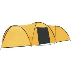 TRUE DEAL Tente Igloo De Camping 650x240x190 Cm 8 Personnes Jaune -Pergola Soldes 33195399 4