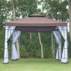 MH Tonnelle Barnum AUSTRALIA Marron -Pergola Soldes 33195965 4