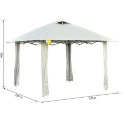 MH Tonnelle Barnum Pop-up VESUVE Crème -Pergola Soldes 33196059 3