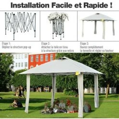 MH Tonnelle Barnum Pop-up VESUVE Crème -Pergola Soldes 33196059 4