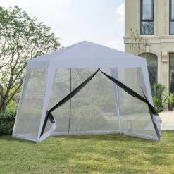 MH Tonnelle Style Colonial Avec Moustiquaires BOWERY Grise -Pergola Soldes 33196068 2