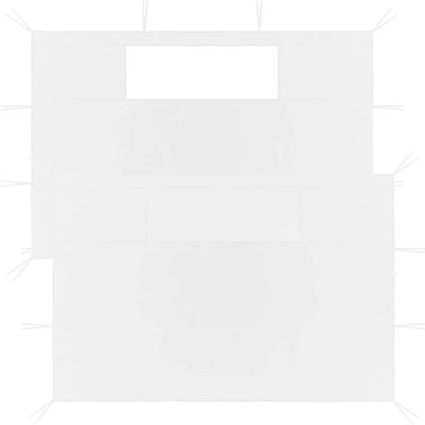 YOUTHUP Parois Latérales De Belvédère Avec Fenêtres 2 Pcs Blanc - Blanc 3 YOUTHUP Parois Latérales De Belvédère Avec Fenêtres 2 Pcs Blanc - Blanc