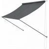 HELLOSHOP26 Brise-soleil Pare-soleil Auvent Pour Fixer Au Mur Rétractable Armature En Acier 400 X 120 Cm Gris - Gris -Pergola Soldes 33344991 1