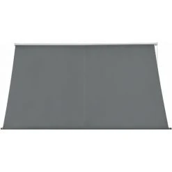 HELLOSHOP26 Brise-soleil Pare-soleil Auvent Pour Fixer Au Mur Rétractable Armature En Acier 400 X 120 Cm Gris - Gris -Pergola Soldes 33344991 3