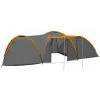 VidaXL Tente Igloo De Camping 650x240x190cm 8 Personnes Gris Et Orange - Gris -Pergola Soldes 33370477 1