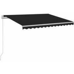 VidaXL Auvent Manuel Rétractable Avec LED 450x300 Cm Anthracite - Anthracite -Pergola Soldes 33396948 2