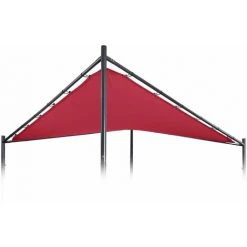 Couverture Pour Pergola HHG-338, Couverture De Remplacement Pour Auvent, 4x4m Polyester ~ Bordeaux -Pergola Soldes 33435839 3
