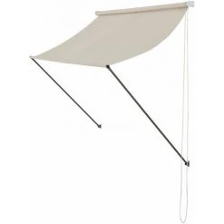 HELLOSHOP26 Brise-soleil Pare-soleil Auvent Pour Fixer Au Mur Rétractable Armature En Acier 250 X 120 Cm Beige - Beige