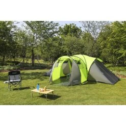 Tente De Camping Familiale Forme Dome 8 Places Torino - Kingcamp - Tout Inclus + Sac De Transport - Vert -Pergola Soldes 33560400 2