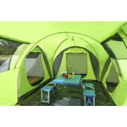 Tente De Camping Familiale Forme Dome 8 Places Torino - Kingcamp - Tout Inclus + Sac De Transport - Vert -Pergola Soldes 33560400 3