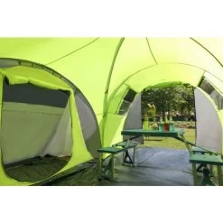 Tente De Camping Familiale Forme Dome 8 Places Torino - Kingcamp - Tout Inclus + Sac De Transport - Vert -Pergola Soldes 33560400 4