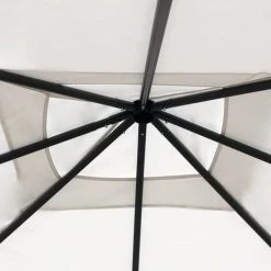 VidaXL Belvédère 3x3x2,6 M Crème 160 G/m² - Crème -Pergola Soldes 33912575 3