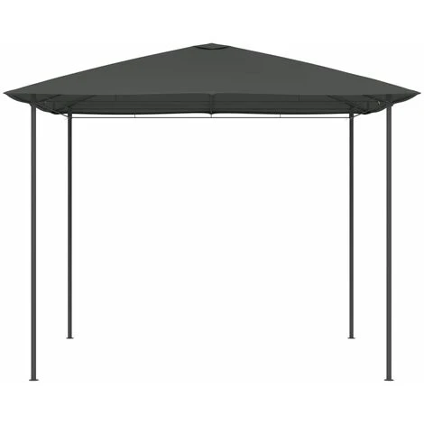 VidaXL Belvédère 3x3x2,6 M Anthracite 160 G/m² - Anthracite 4 VidaXL Belvédère 3x3x2,6 M Anthracite 160 G/m² - Anthracite – Image 2