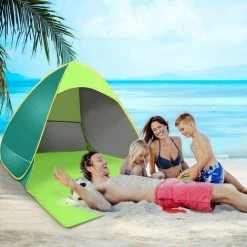 LangRay Beach Mussel, Tente De Plage Très Légère Portable, Abri Soleil Pour 2-3 Personnes, Y Compris Sac De Transport Et Pcs De Tente, Protection UV, Tente De Plage Pour Famille, Plage, Jardin, Camping Vert -Pergola Soldes 33927531 4
