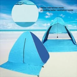 LangRay Pop Up Beach Shell Tente De Plage De Plage Tente De Plage Portable, Protection UV 50 For13person Famille Portable Beach Tente En Bleu -Pergola Soldes 33927617 5
