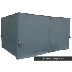 HESPERIDE Jeu De 4 Rideaux Pour Tonnelle Palmeira 3 X 3 M Ardoise - Ardoise -Pergola Soldes 3398921 2