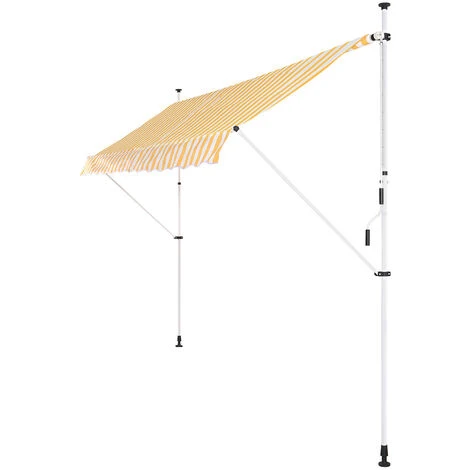 Strattore Auvent Rétractable / Manuel 250 X 120 Cm – Jaune/Blanc 6 Strattore Auvent Rétractable / Manuel 250 X 120 Cm – Jaune/Blanc – Image 4