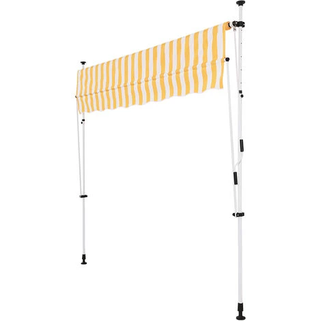 Strattore Auvent Rétractable / Manuel 250 X 120 Cm – Jaune/Blanc 7 Strattore Auvent Rétractable / Manuel 250 X 120 Cm – Jaune/Blanc – Image 5