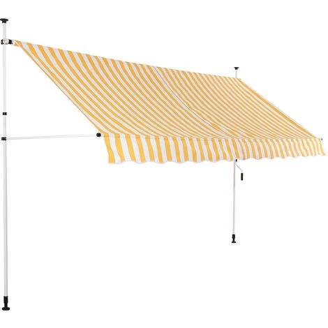 Strattore Auvent Rétractable / Manuel 350 X 120 Cm – Jaune/Blanc 3 Strattore Auvent Rétractable / Manuel 350 X 120 Cm – Jaune/Blanc