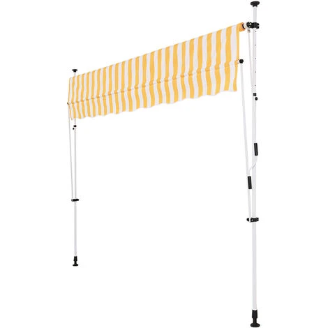 Strattore Auvent Rétractable / Manuel 350 X 120 Cm – Jaune/Blanc 7 Strattore Auvent Rétractable / Manuel 350 X 120 Cm – Jaune/Blanc – Image 5