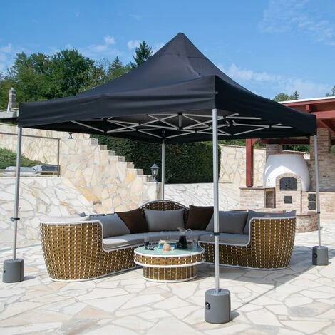 INSTENT® Set De 4 Pieds Pour Tonnelle Avec Diamètre Rond 20-40mm, à Remplir à L'eau Ou Au Sable, Pour Pavillons, Gazebo, Chapiteaux, Tente De Jardin, 22 X 22 X 25 Cm, Couleur Noir 4 INSTENT® Set De 4 Pieds Pour Tonnelle Avec Diamètre Rond 20-40mm, à Remplir à L'eau Ou Au Sable, Pour Pavillons, Gazebo, Chapiteaux, Tente De Jardin, 22 X 22 X 25 Cm, Couleur Noir – Image 2