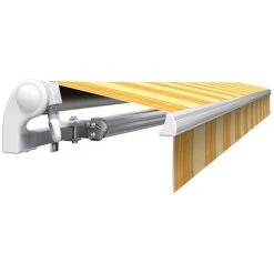 SUNNY INCH ® Store Banne Manuel Monobloc Pour Terrasse - Jaune Rayé - Longueur 2.5 M Et Largeur 2 M - Jaune Rayé 11 SUNNY INCH ® Store Banne Manuel Monobloc Pour Terrasse - Jaune Rayé - Longueur 2.5 M Et Largeur 2 M - Jaune Rayé -Pergola Soldes 3409741 5