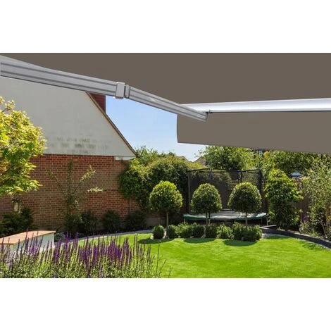 SUNNY INCH ® Store Banne Manuel Monobloc Pour Terrasse - Taupe - Longueur 2.5 M Et Largeur 2 M - Taupe 4 SUNNY INCH ® Store Banne Manuel Monobloc Pour Terrasse - Taupe - Longueur 2.5 M Et Largeur 2 M - Taupe – Image 2