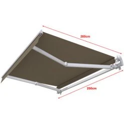 SUNNY INCH ® Store Banne Manuel Monobloc Pour Terrasse - Taupe - Longueur 2.5 M Et Largeur 2 M - Taupe 9 SUNNY INCH ® Store Banne Manuel Monobloc Pour Terrasse - Taupe - Longueur 2.5 M Et Largeur 2 M - Taupe -Pergola Soldes 3409749 3