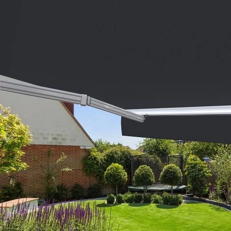 SUNNY INCH ® Store Banne Manuel Monobloc Pour Terrasse - Gris Anthracite - Longueur 2.5 M Et Largeur 2 M - Gris Anthracite 4 SUNNY INCH ® Store Banne Manuel Monobloc Pour Terrasse - Gris Anthracite - Longueur 2.5 M Et Largeur 2 M - Gris Anthracite – Image 2