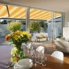 SUNNY INCH ® Store Banne Extérieur Coffre Intégral Motorisé Et Manuel Pour Terrasse - Jaune Rayé - Longueur 3 M Et Largeur 2.5 M - Jaune Rayé -Pergola Soldes 3409796 1