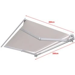 SUNNY INCH ® Store Banne Manuel Monobloc Pour Terrasse - Écru - Longueur 2.5 M Et Largeur 2 M - Écru -Pergola Soldes 3409804 3