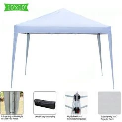 TALKEACH Tente Pliante à Angle Droit étanche Pratique De 3 X 3 M - Blanc 9 TALKEACH Tente Pliante à Angle Droit étanche Pratique De 3 X 3 M - Blanc -Pergola Soldes 34197029 3
