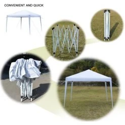 TALKEACH Tente Pliante à Angle Droit étanche Pratique De 3 X 3 M - Blanc 10 TALKEACH Tente Pliante à Angle Droit étanche Pratique De 3 X 3 M - Blanc -Pergola Soldes 34197029 4