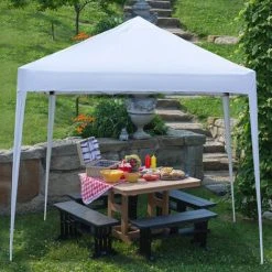 TALKEACH Tente Pliante à Angle Droit étanche Pratique De 3 X 3 M - Blanc 11 TALKEACH Tente Pliante à Angle Droit étanche Pratique De 3 X 3 M - Blanc -Pergola Soldes 34197029 5